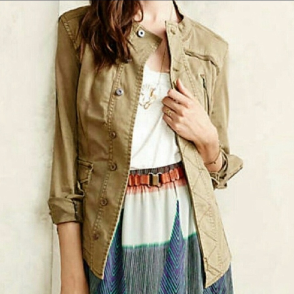 Anthropologie Marrakech Aylin Field Jacket Green